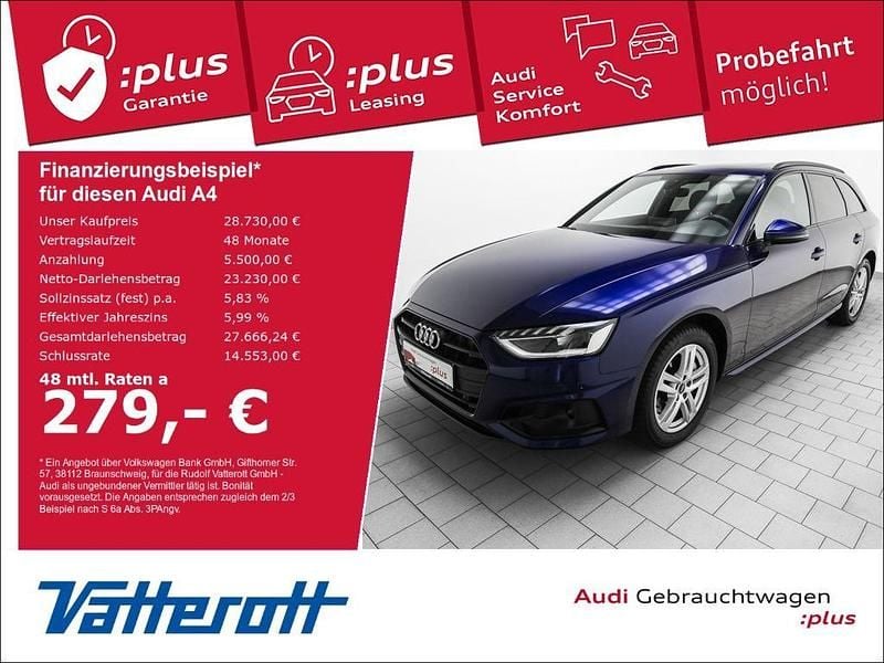 Blau Gebraucht 2021 Audi A4 Advanced Kombi | 28.730 € (Fairer Preis) - Bild 1/4