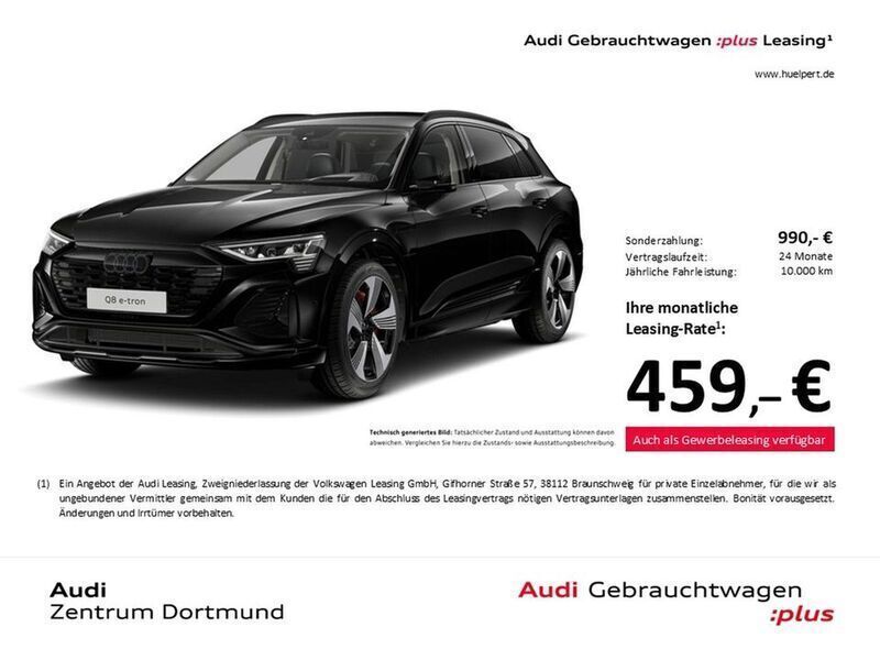 Schwarz Gebraucht 2024 Audi Q8 e-tron S-Line SUV | 70.777 € (Teuer) - Bild 1/4