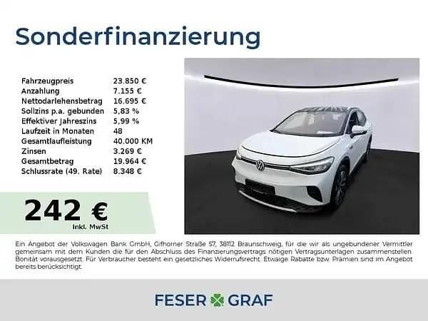 Weiß Gebraucht 2022 VW ID.4 Pro Performance SUV | 23.850 € (Guter Preis) - Bild 1/3