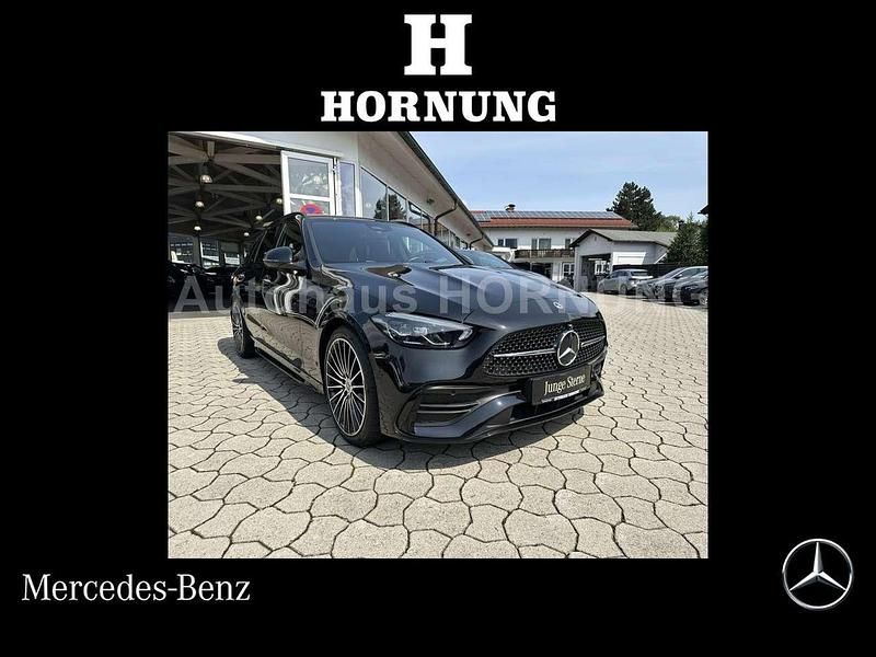 Metalliclack obsidianschwarz Gebraucht 2024 Mercedes C220 AMG Kombi | 44.900 € (Etwas zu teuer) - Bild 1/3