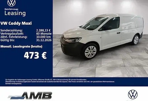 Neu VW Caddy Maxi 122 PS (89 kW) 2026 Weiß Van / Kleinbus