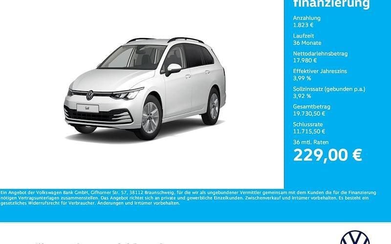 Weiß Gebraucht 2022 VW Golf VIII Life Kombi | 19.726 € (Guter Preis) - Bild 1/4