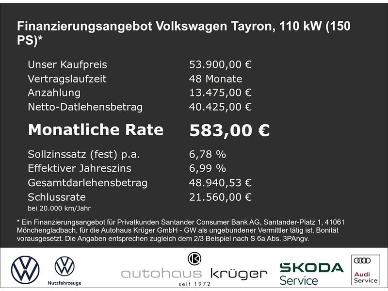 Gebraucht VW Tayron R-line 150 PS (110 kW) 2025 Silber SUV