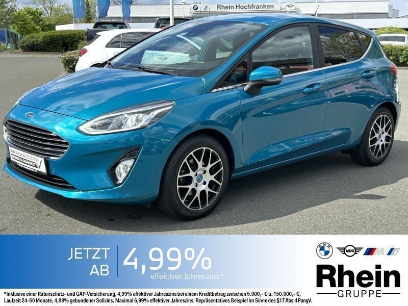 Blau Gebraucht 2019 Ford Fiesta Titanium Kleinwagen | 11.360 € (Guter Preis) - Bild 1/4