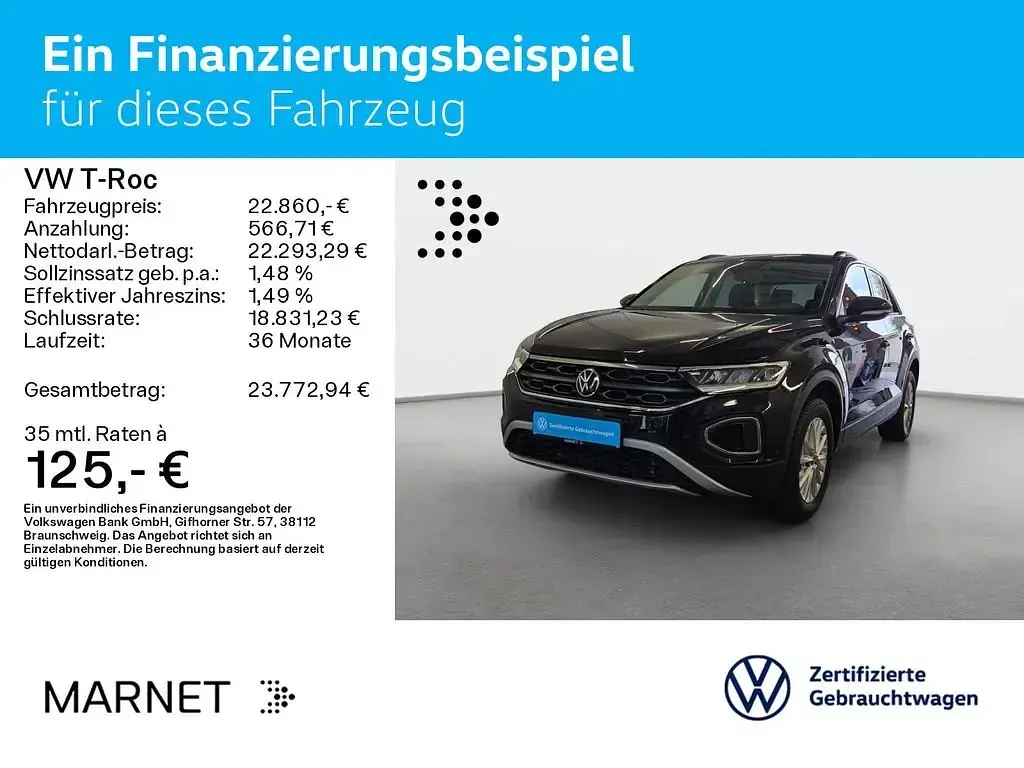 Gebraucht VW T-Roc Life 116 PS (85 kW) 2025 Deep black perleffekt SUV
