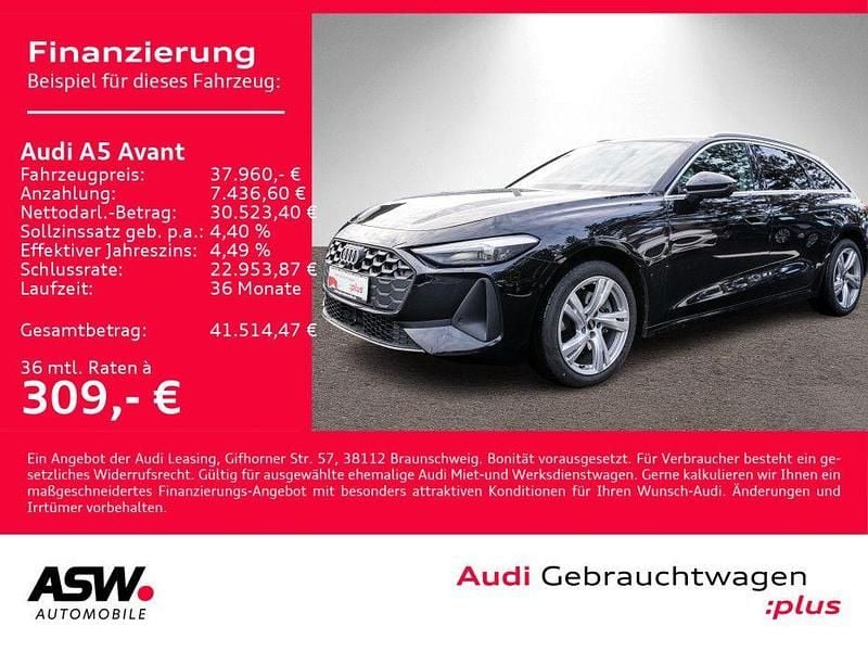 Gebraucht Audi A5 Basis 150 PS (110 kW) 2025 Mythosschwarz metallic Kombi