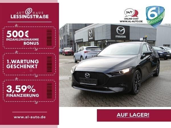 Schwarz (jet black metallic) Neu 2024 Mazda 3 Homura-Line Limousine | 29.280 € (Guter Preis) - Bild 1/4