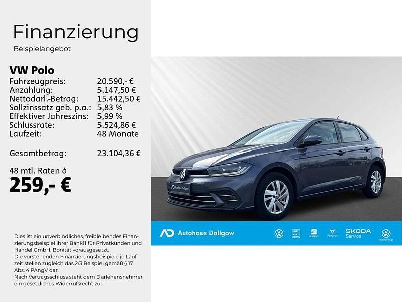 Gebraucht VW Polo Style 110 PS (80 kW) 2023 Grau Kleinwagen