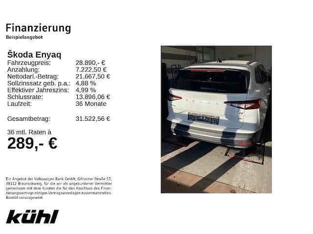 Gebraucht Skoda Enyaq iV Lodge 150 kW (204 PS) 2021 Moonweiß perleffekt SUV