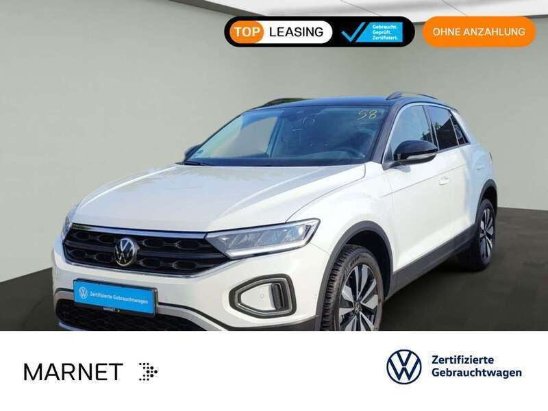 Pure white/schwarz Gebraucht 2024 VW T-Roc Move SUV | 25.930 € (Fairer Preis) - Bild 1/3