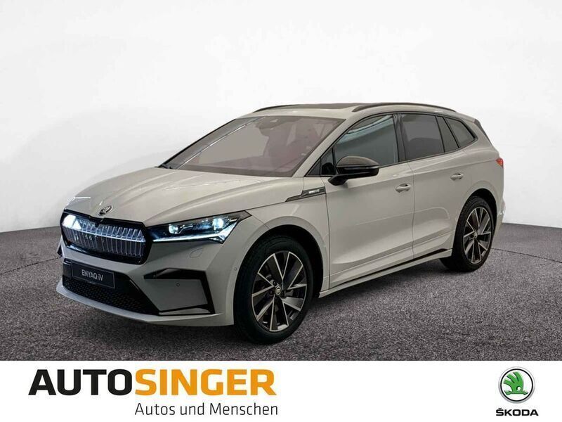 Moonweiß perleffekt Gebraucht 2025 Skoda Enyaq iV SportLine SUV | 52.850 € (Fairer Preis) - Bild 1/4