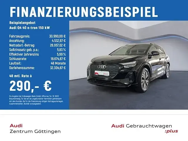Second-hand Audi Q4 e-tron Advanced 150 kW (204 CP) 2023 Negru SUV