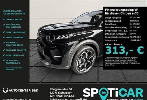 Neu Citroën e-C3 83 kW (113 PS) 2026 Schwarz Limousine