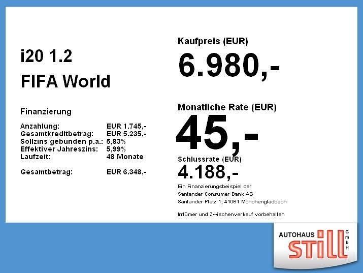 Gebraucht Hyundai i20 Edition 86 PS (63 kW) 2014 Electric red Kleinwagen