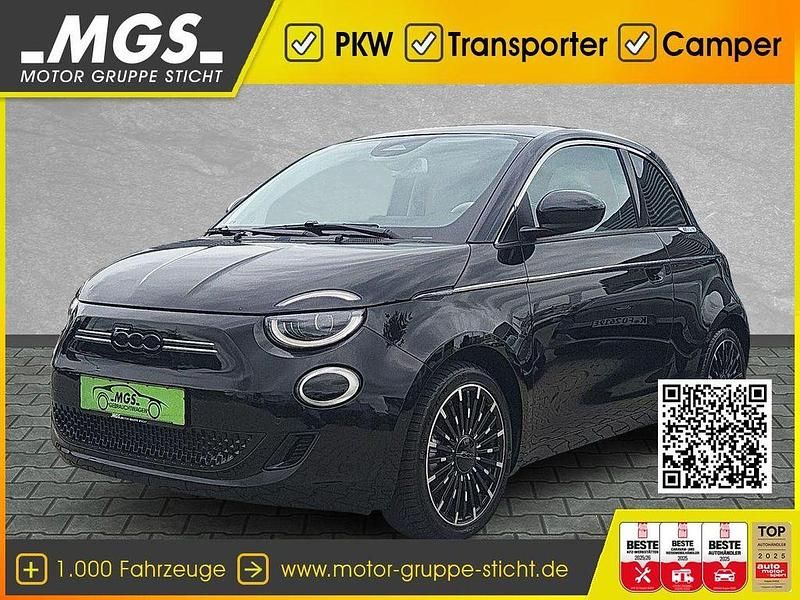 Onyx schwarz Gebraucht 2023 Fiat 500e La Prima Limousine | 23.950 € (Teuer) - Bild 1/4