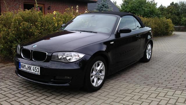 Schwarz Gebraucht 2008 BMW 118 Cabriolet Cabrio | 19.500 € - Bild 1/4