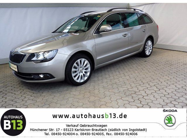 Beige metallic Gebraucht 2014 Skoda Superb Business Line Kombi | 22.290 € - Bild 1/4