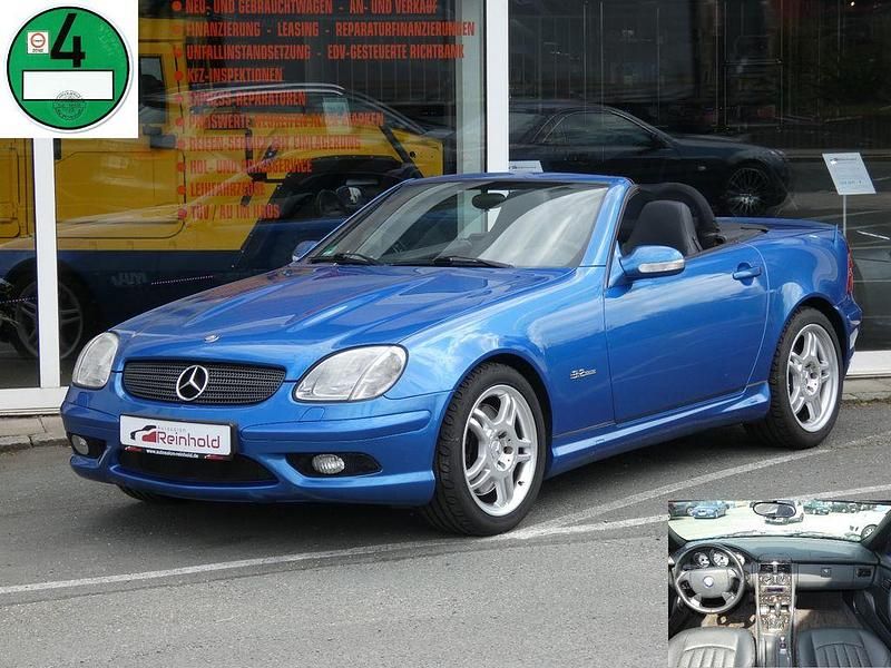 Blau Gebraucht 2001 Mercedes SLK32 AMG AMG Cabrio | 19.999 € - Bild 1/4