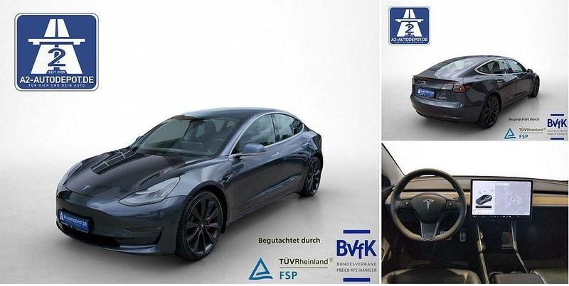 Grau Gebraucht 2020 Tesla Model 3 Performance Limousine | 24.950 € - Bild 1/4