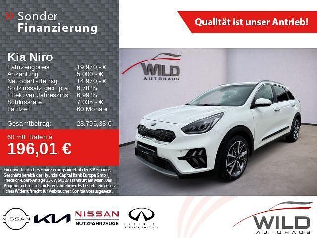 Ud) schneeweiss (weiss Gebraucht 2020 Kia Niro Spirit SUV | 19.970 € (Fairer Preis) - Bild 1/4