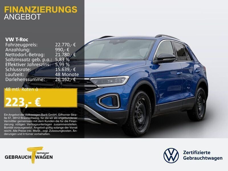 Blau Gebraucht 2023 VW T-Roc Move SUV | 22.770 € (Fairer Preis) - Bild 1/4