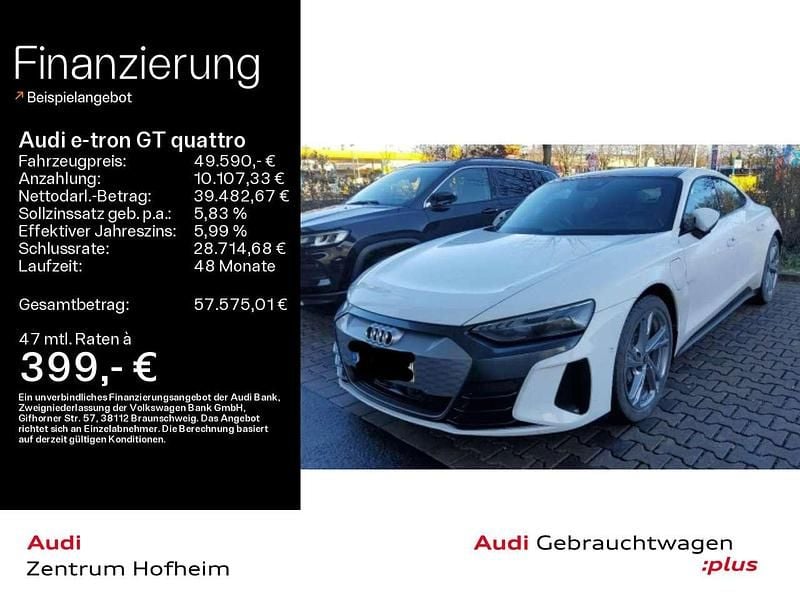 Ibisweiß Gebraucht 2022 Audi e-tron GT quattro Sport Limousine | 49.590 € (Superpreis) - Bild 1/3