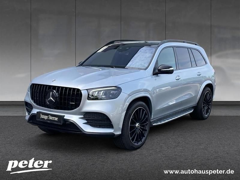 Metalliclack hightechsilber Gebraucht 2022 Mercedes GLS580 AMG SUV | 82.910 € - Bild 1/4