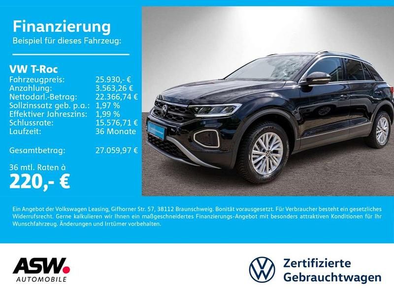 Deep black perleffekt Gebraucht 2025 VW T-Roc Life SUV | 25.930 € (Fairer Preis) - Bild 1/4