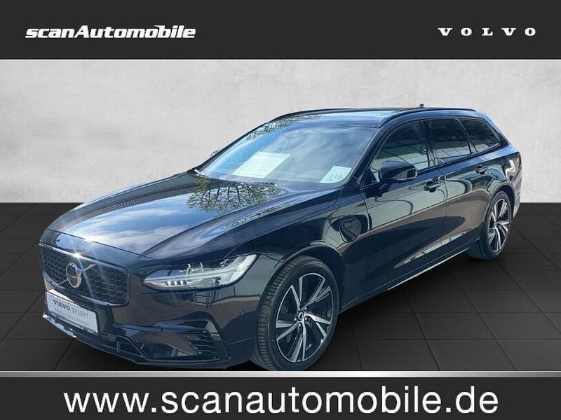 Onyx black (schwarz) Gebraucht 2021 Volvo V90 R-Design Kombi | 32.590 € (Fairer Preis) - Bild 1/4