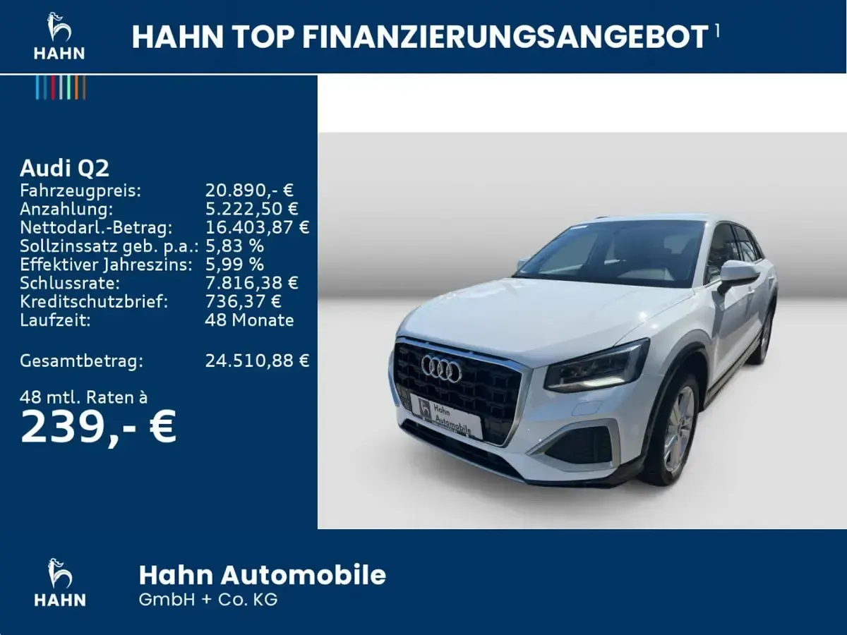 Używany Audi Q2 Advanced 110 KM (80 kW) 2023 Biały SUV