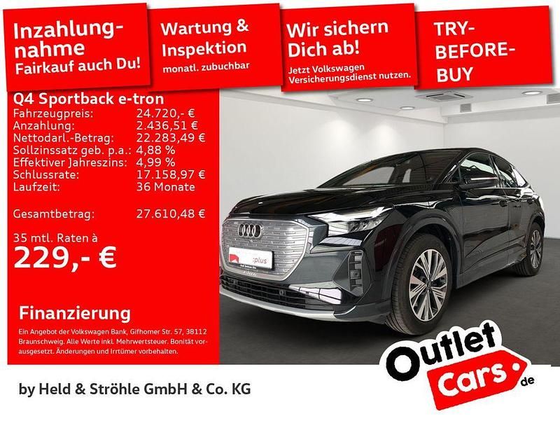 Mythosschwarz metallic Gebraucht 2022 Audi Q4 Sportback e-tron Ambiente SUV | 24.720 € (Superpreis) - Bild 1/3