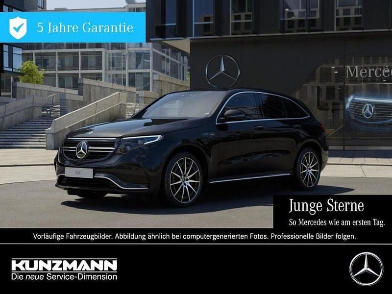 Obsidianschwarz metallic Gebraucht 2022 Mercedes EQC400 AMG line SUV | 35.260 € (Etwas zu teuer) - Bild 1/4