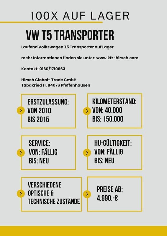 Gebraucht VW Transporter 84 PS (61 kW) 2014 Gelb Van