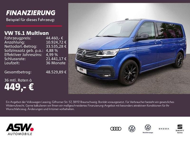 Ravennablau metallic Gebraucht 2022 VW T6.1 Comfortline Van | 44.460 € - Bild 1/4
