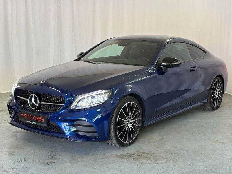 Blau Gebraucht 2019 Mercedes C300 AMG line Coupé | 34.900 € (Fairer Preis) - Bild 1/4