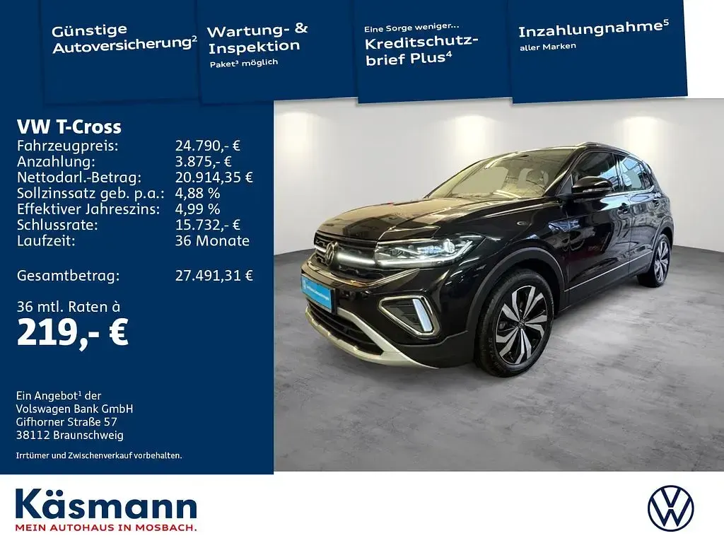 Usata VW T-Cross Style 116 CV (85 kW) 2025 Nero SUV