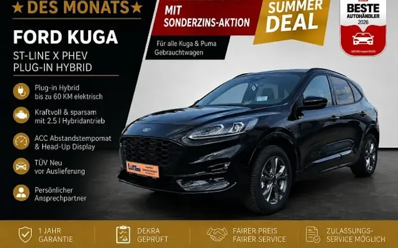 Gebraucht Ford Kuga ST-Line X 224 PS (164 kW) 2022 Obsidianschwarz metallic SUV