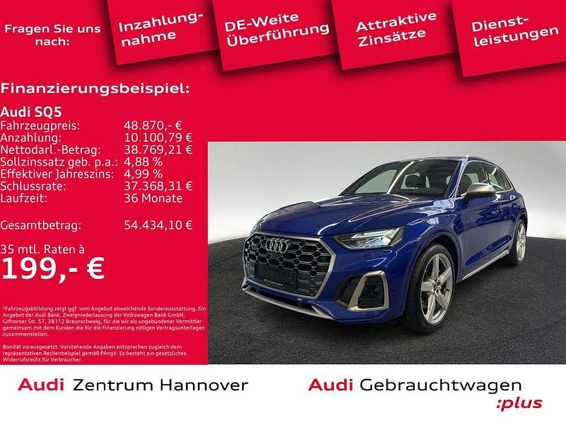 Ultrablau metallic Gebraucht 2022 Audi SQ5 Sport SUV | 48.870 € (Superpreis) - Bild 1/4