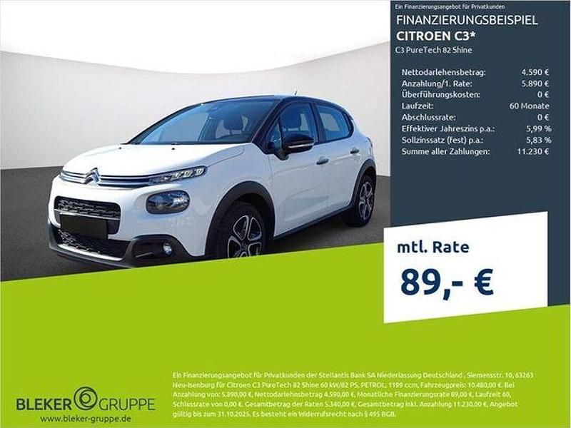 Lack weiss banquise/deckende lackierung Gebraucht 2020 Citroën C3 PureTech Kleinwagen | 9.980 € (Fairer Preis) - Bild 1/3