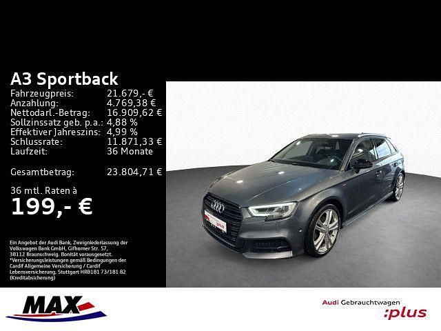 Monsungraumetallic (metallic) Gebraucht 2019 Audi A3 S-Line Limousine | 21.679 € (Fairer Preis) - Bild 1/3