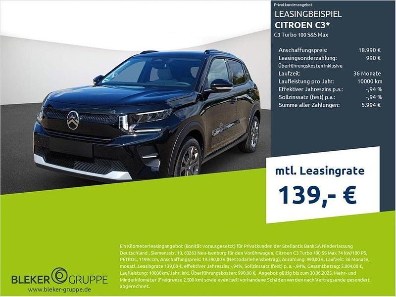Perlaneraschwarz Neu 2025 Citroën C3 Kleinwagen | 18.990 € (Fairer Preis) - Bild 1/3