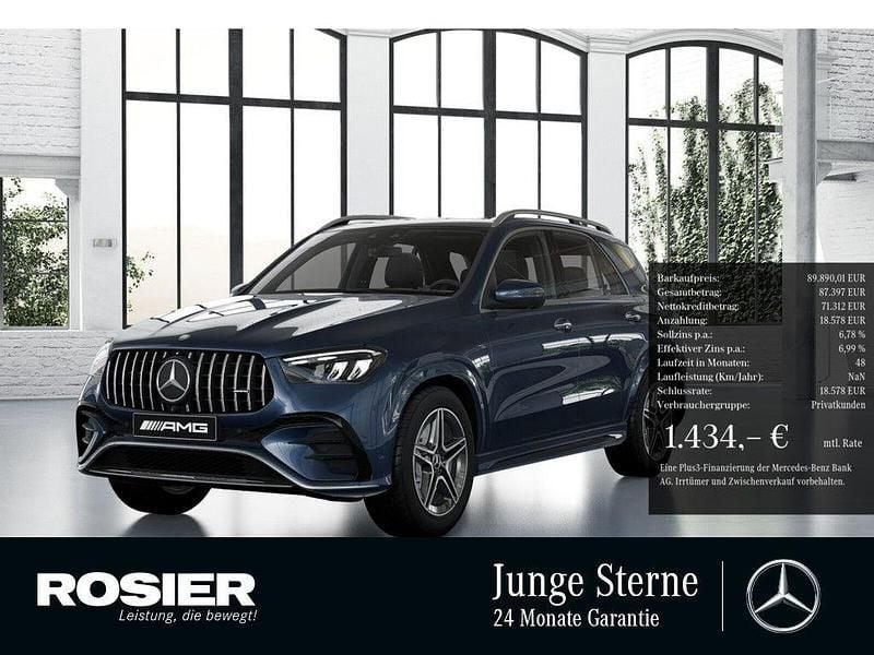 Blau Gebraucht 2023 Mercedes GLE53 AMG Advanced Plus SUV | 89.890 € (Fairer Preis) - Bild 1/4