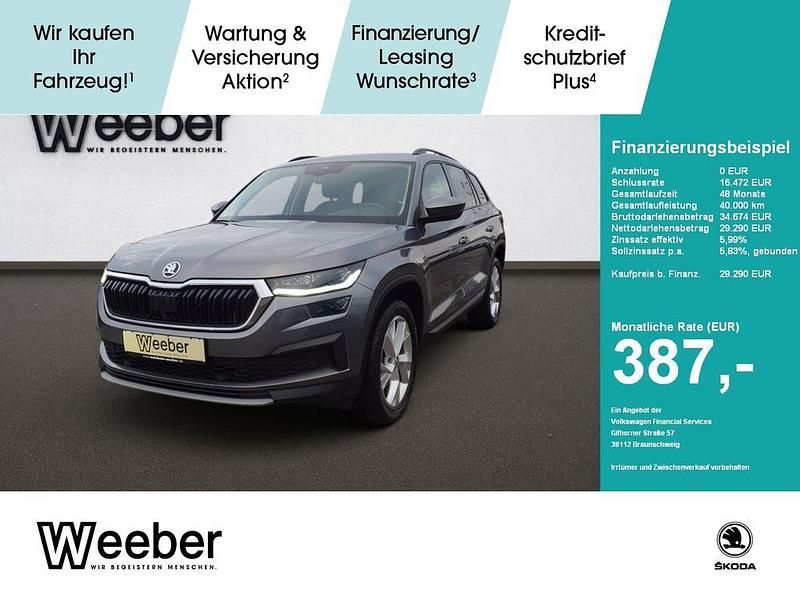 Graphitegrau (metallic) Gebraucht 2022 Skoda Kodiaq SUV | 29.290 € (Guter Preis) - Bild 1/4