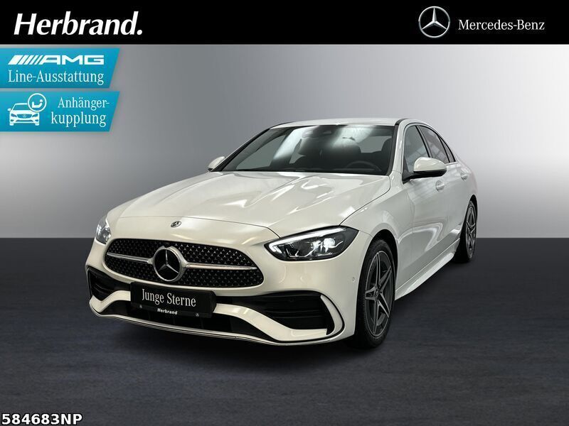 Unilack polarweiß Gebraucht 2024 Mercedes C220 AMG Limousine | 41.990 € (Guter Preis) - Bild 1/4