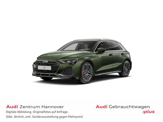 Distriktgrün metallic Gebraucht 2024 Audi A3 S-Line | 46.990 € - Bild 1/3