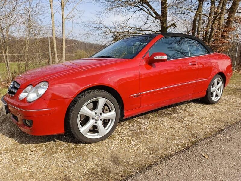 Rot Gebraucht 2007 Mercedes CLK350 Cabrio | 11.490 € (Fairer Preis) - Bild 1/4