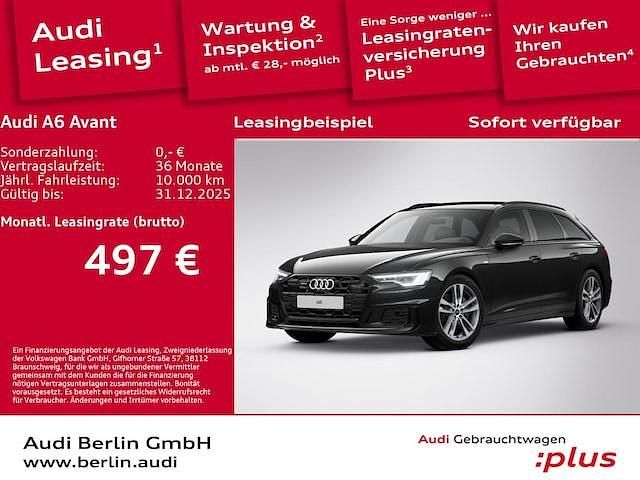 Mythosschwarz metallic Gebraucht 2025 Audi A6 Design Kombi | 53.900 € (Fairer Preis) - Bild 1/3