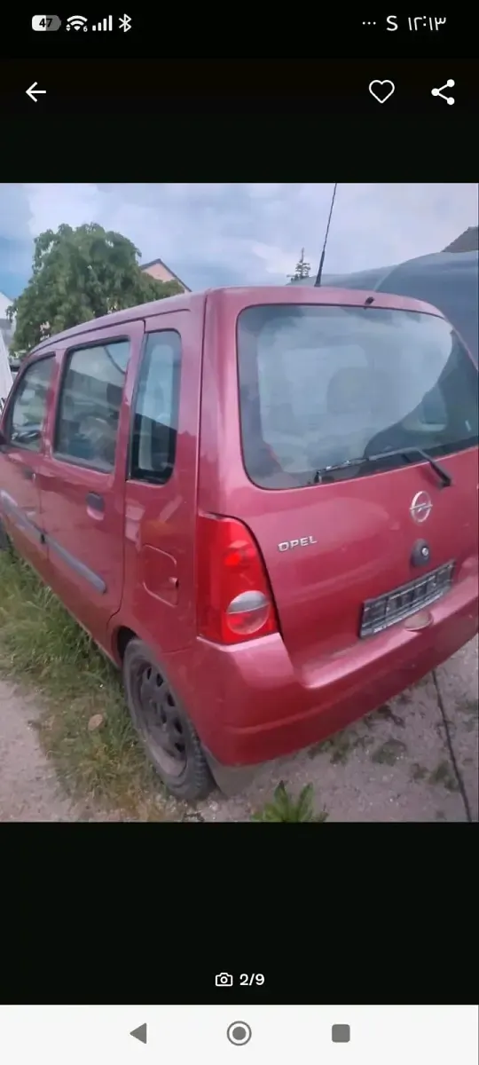 Gebraucht Opel Agila 55 PS (40 kW) 2001 Rot Van / Kleinbus