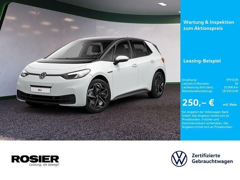Weiss / gletscherweiss Gebraucht 2021 VW ID.3 Pro Performance Kleinwagen | 18.770 € (Fairer Preis) - Bild 1/4