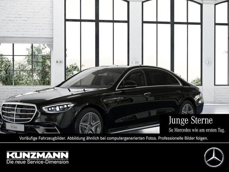 Obsidianschwarz metallic Gebraucht 2024 Mercedes S500 AMG Limousine | 107.488 € (Fairer Preis) - Bild 1/4